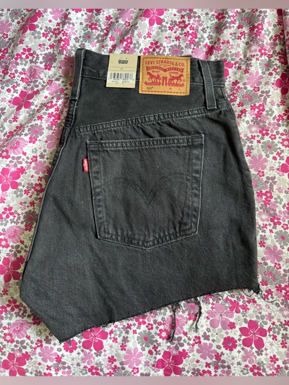 Levi's Black Women’s Denim Shorts with Signature Back Pocket